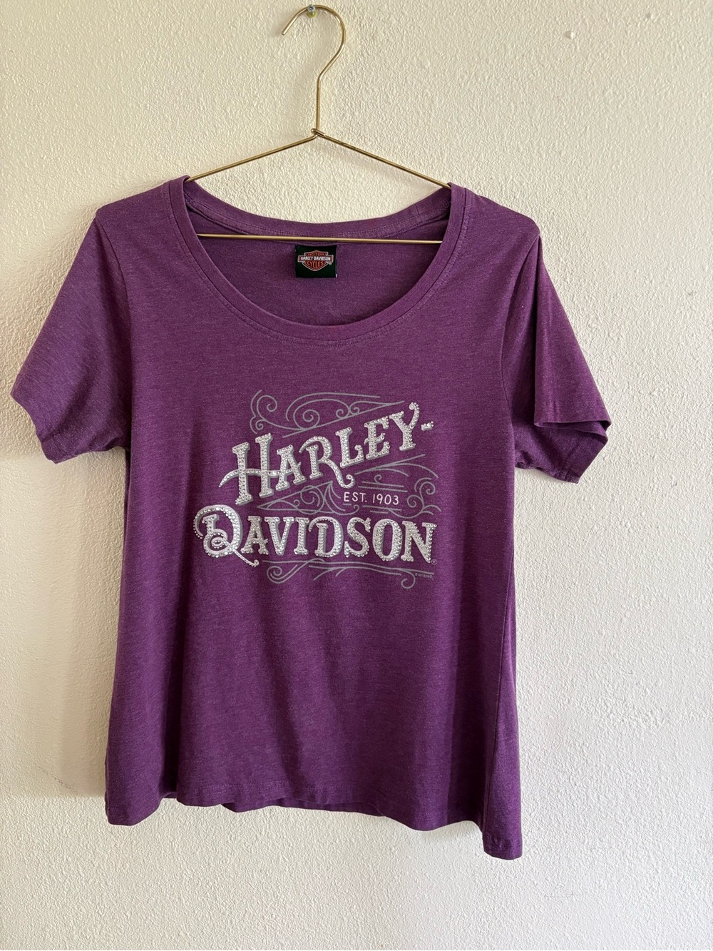 Harley-Davidson Women's Purple Short Sleeve Logo Tee
